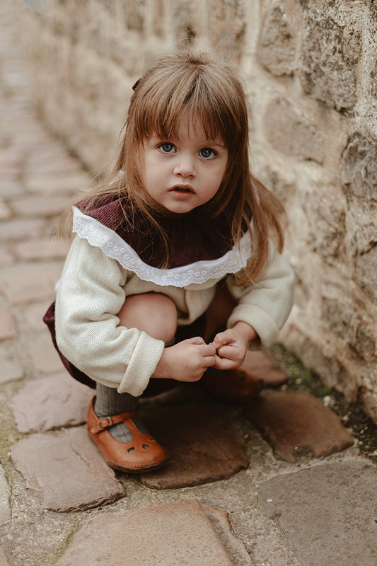 Col Colette Velours Prune